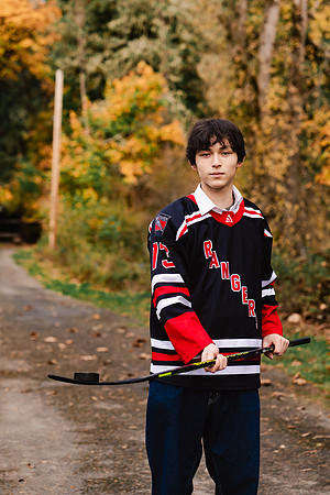 Senior portrait Vancouver, WA.  Hockey player