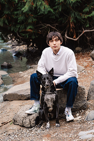 Senior Portrait with a Pet