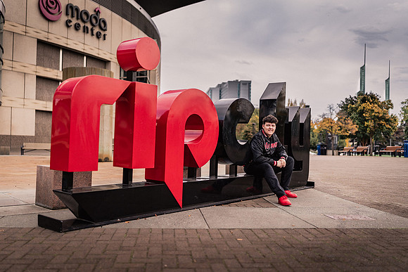 Senior portrait at Rip City