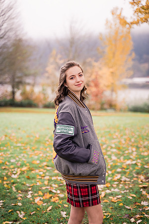 Senior photo session in fall.