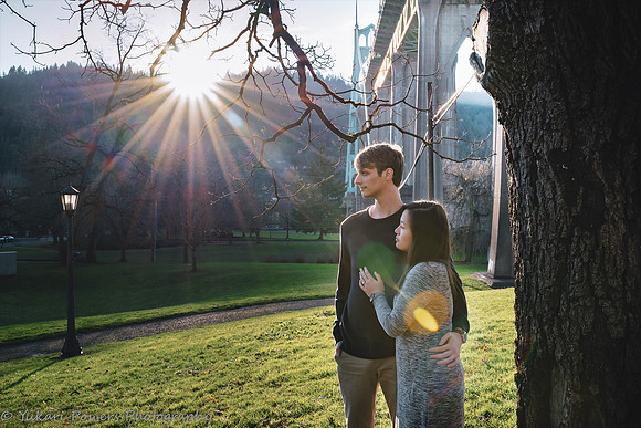 Engagement Session at Cathedral Park in Portland OR